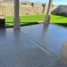 Outdoor patio flake concrete coating El Paso by Epoxee