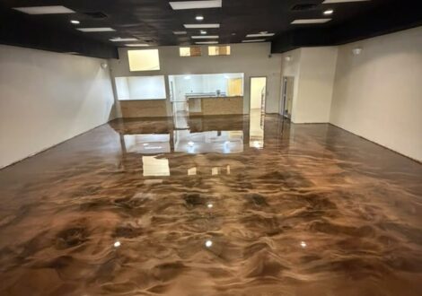 Copper Metallic Epoxy Commercial Floor installed by Epoxee in El Paso, TX