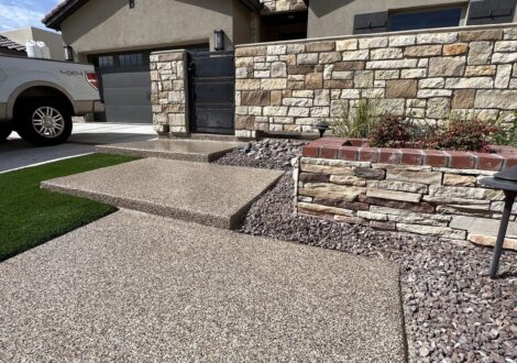 Flake Epoxy Front Walkway installed by Epoxee in El Paso, TX