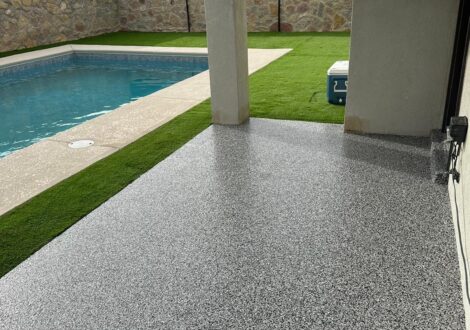 Flake Epoxy Pool Deck installed by Epoxee in El Paso, TX