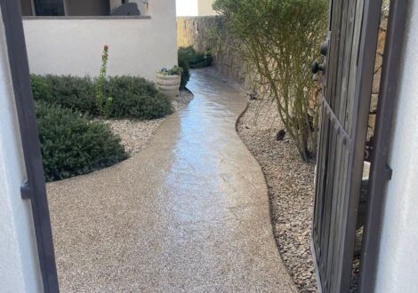 Flake Epoxy Side Walkway installed by Epoxee in El Paso, TX