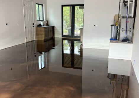 Gray Metallic Epoxy Open Floor Plan installed by Epoxee in El Paso, TX