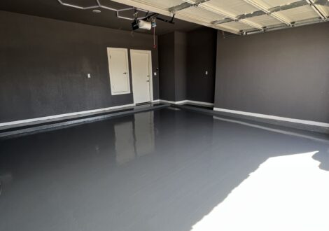 Gray Solid Color Epoxy Garage Floor installed by Epoxee in El Paso, TX