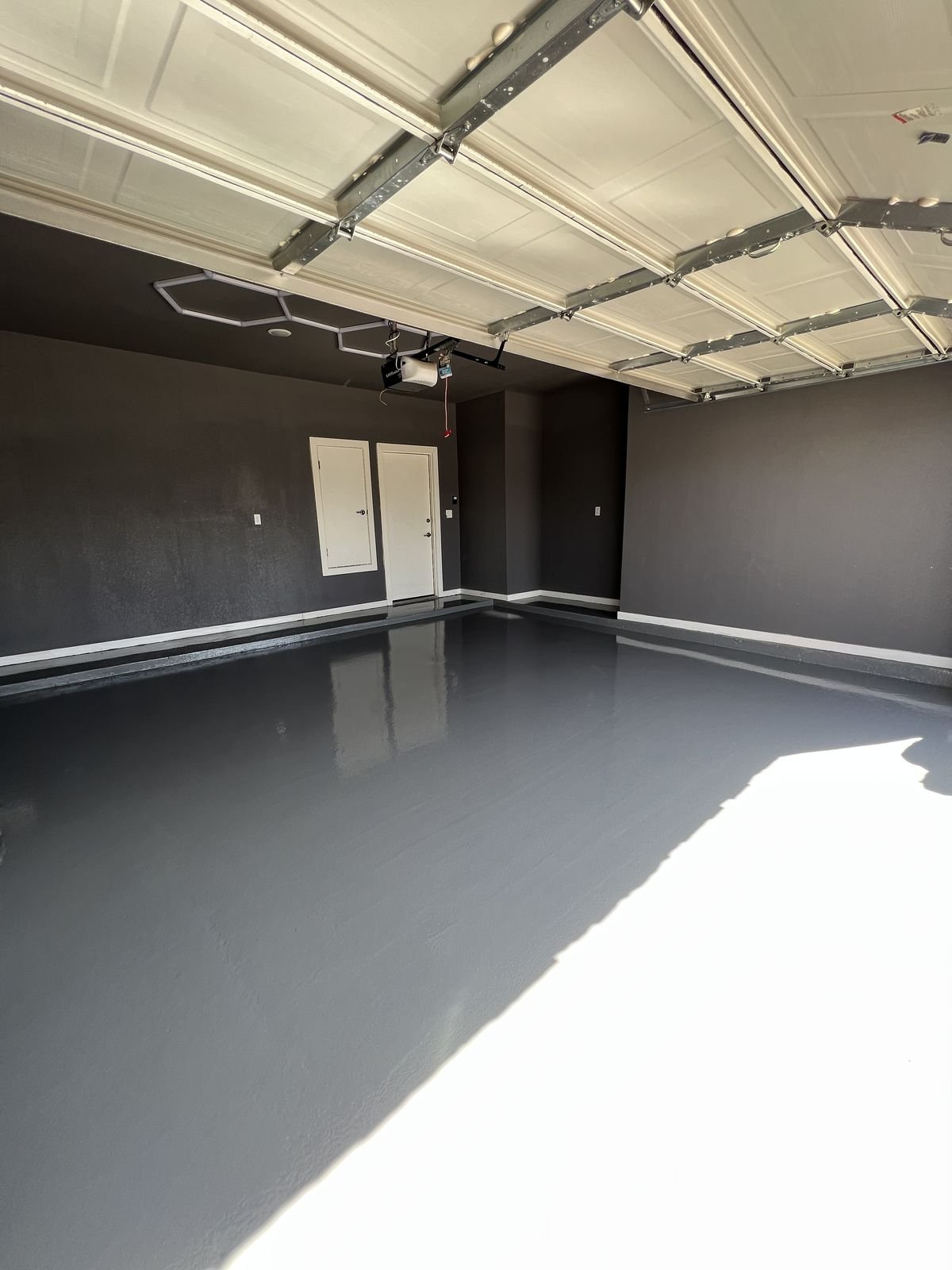 Gray Solid Color Epoxy Garage Floor installed by Epoxee in El Paso, TX