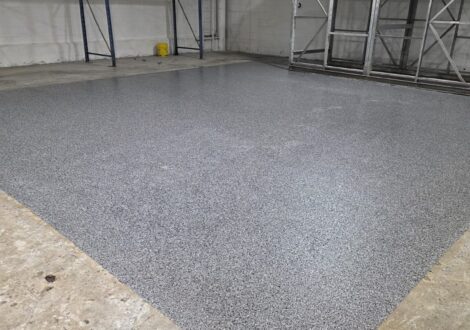 Light Flake Epoxy Commercial Garage installed by Epoxee in El Paso, TX