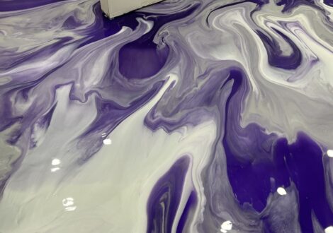 Purple and White Metallic Epoxy Floor installed by Epoxee in El Paso, TX