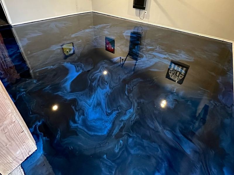 Metallic epoxy